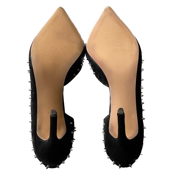STEVE MADDEN Black Suede Studded Stiletto Pumps Size 7 - Picture 5 of 12